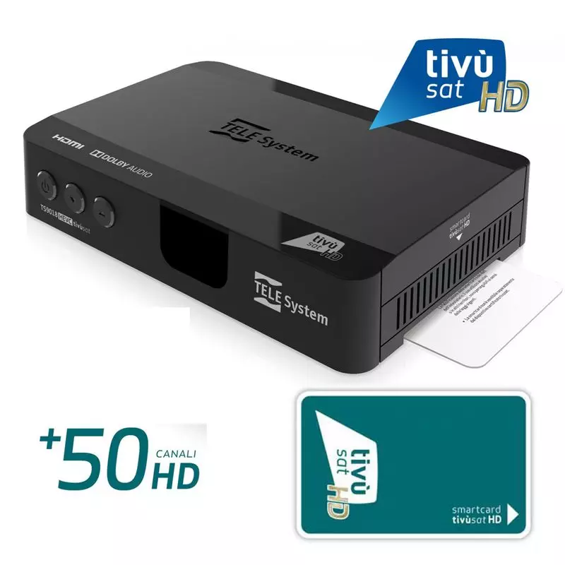 TELE System TS9018 HEVC HD SAT Receiver inkl. Aktiviert Smart Karte