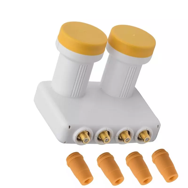 Golden Media Monoblock QUAD LNB 0,1 dB Astra + Hotbird für 4 Teilnehmer