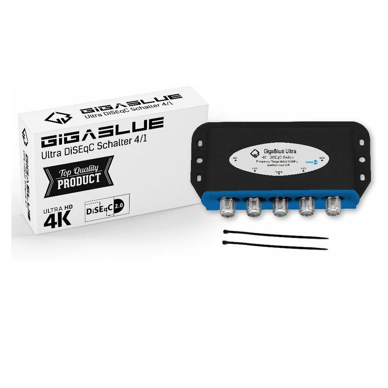 GigaBlue Ultra DiSEqC Schalter 4/1 Wetterschutz SAT Umschalter Switch LNB 4K UHD
