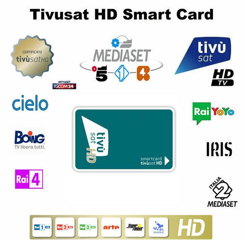 Humax TIVUMAX-HD3801 S2 HEVC HD Tivusat Receiver inkl. Aktive Smartcard Attiva