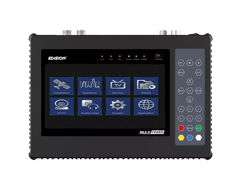 Edision Multi-Finder H.265 Messgerät für DVB-S/S2/T/T2/C Signale CCTV-Tester