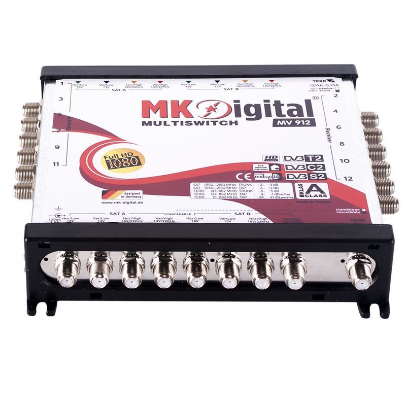 MK Digital MV 912 Multischalter, Multiswitch SAT Verteiler 9 auf 12 kaskadierbar
