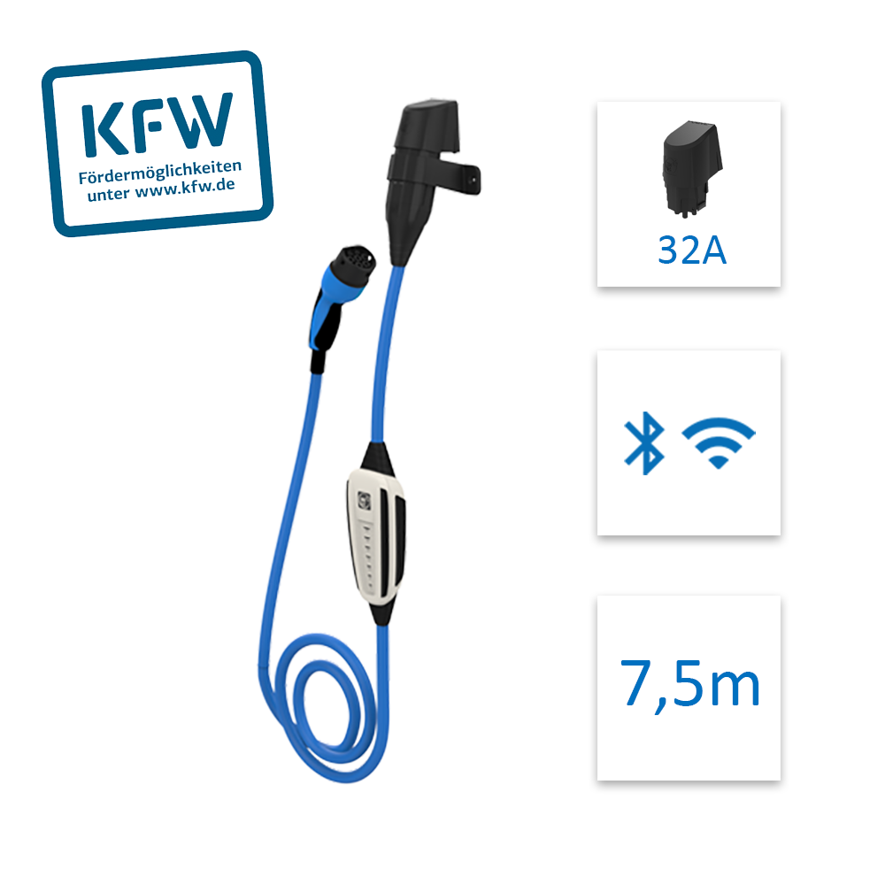 NRGkick KfW Max 7,5m, 22kW, WLAN, Bluetooth, Wandsteckdose 32A, 12701015 (förderfähig)