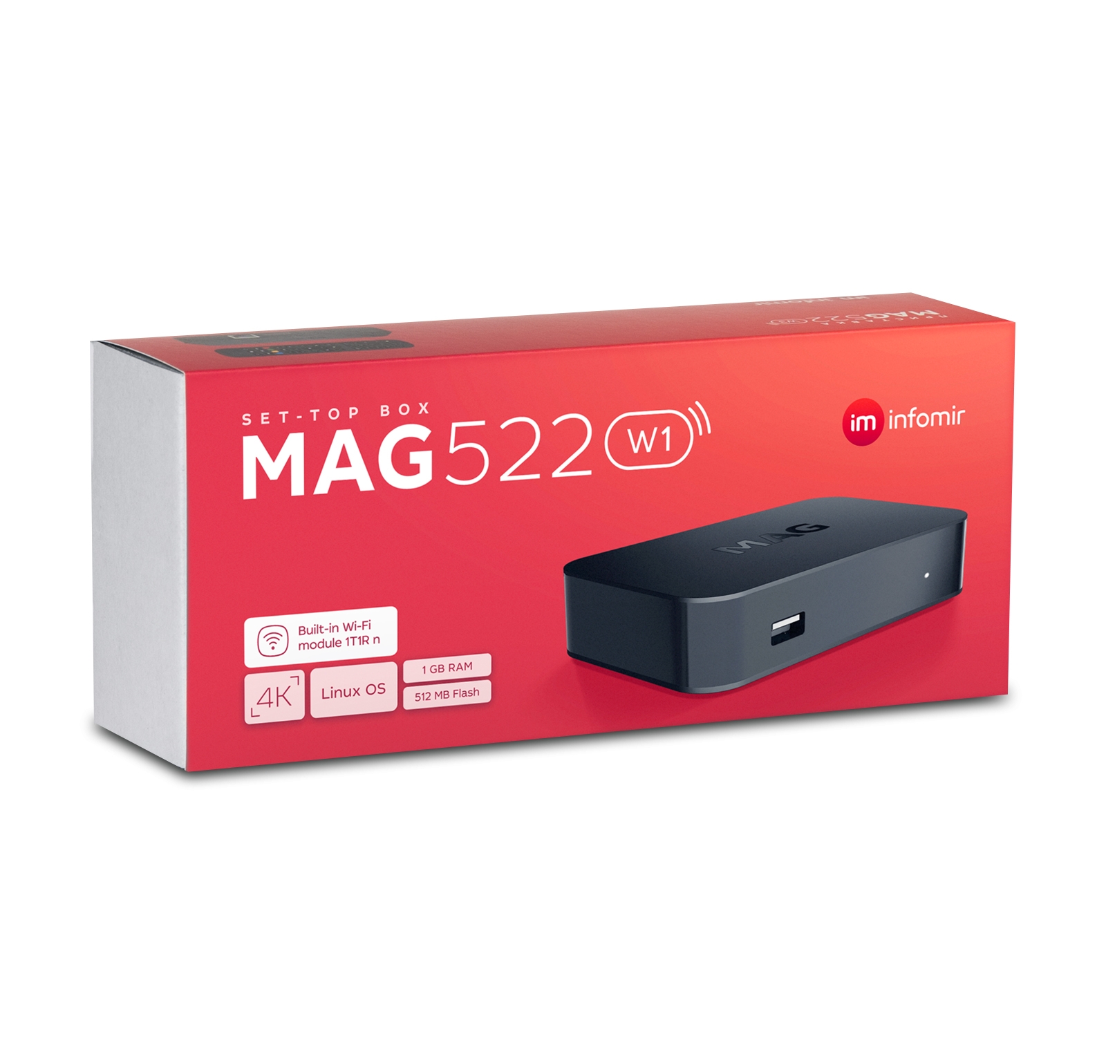 MAG 522w1 IP TV Internet Streamer HEVC H.265 WIFI 4K UHD 60FPS Linux USB LAN HDMI 