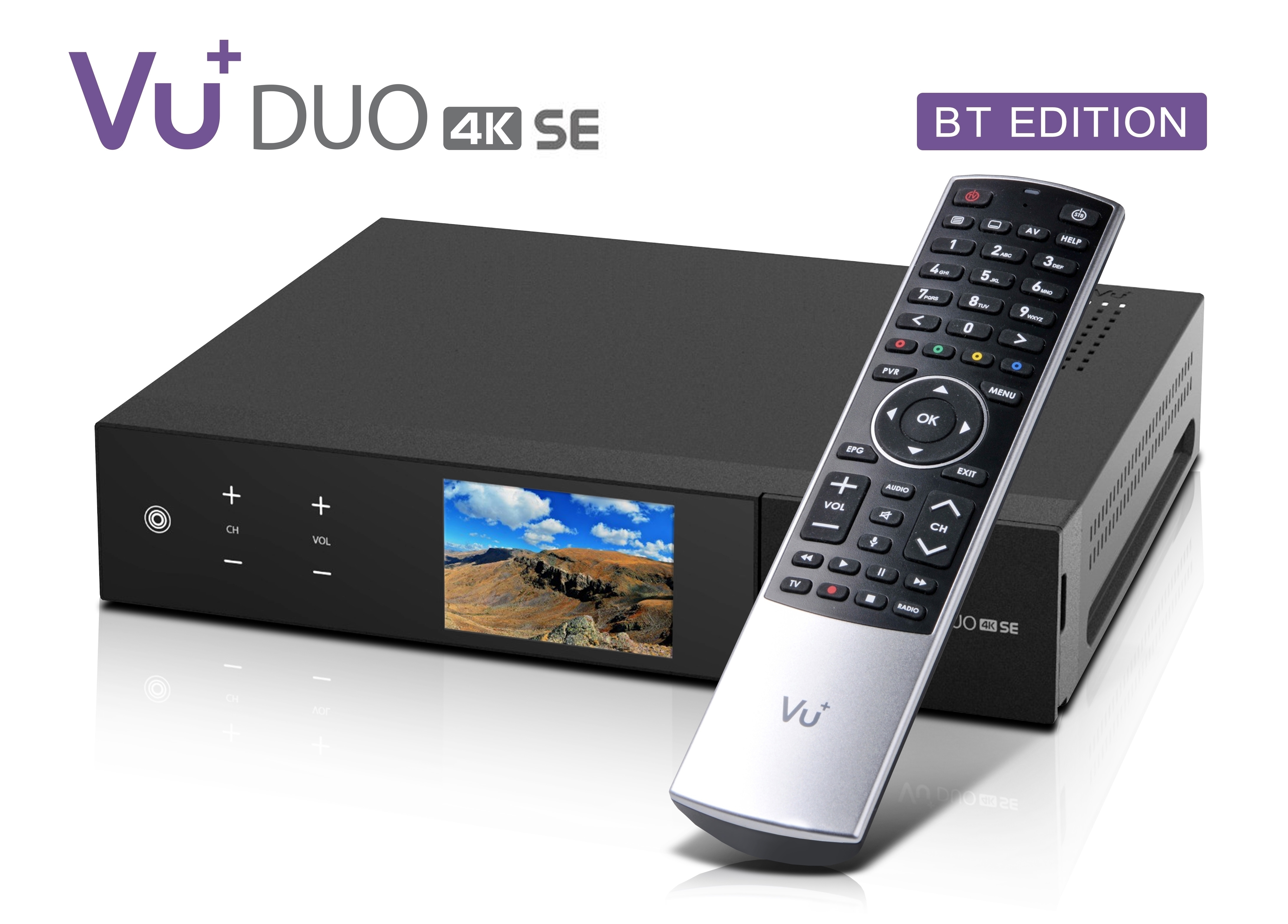 VU+ Duo 4K SE BT 1x DVB-S2X FBC Twin Tuner 2 TB HDD Linux Receiver UHD 2160p