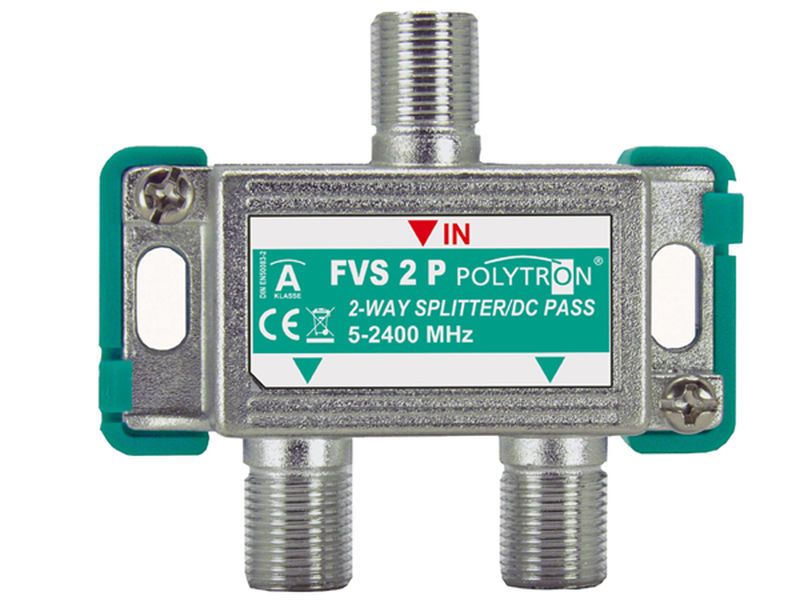 Polytron FVS2 SAT BK Verteiler 2 fach Splitter 5-2400 MHz, Unicable Fähig