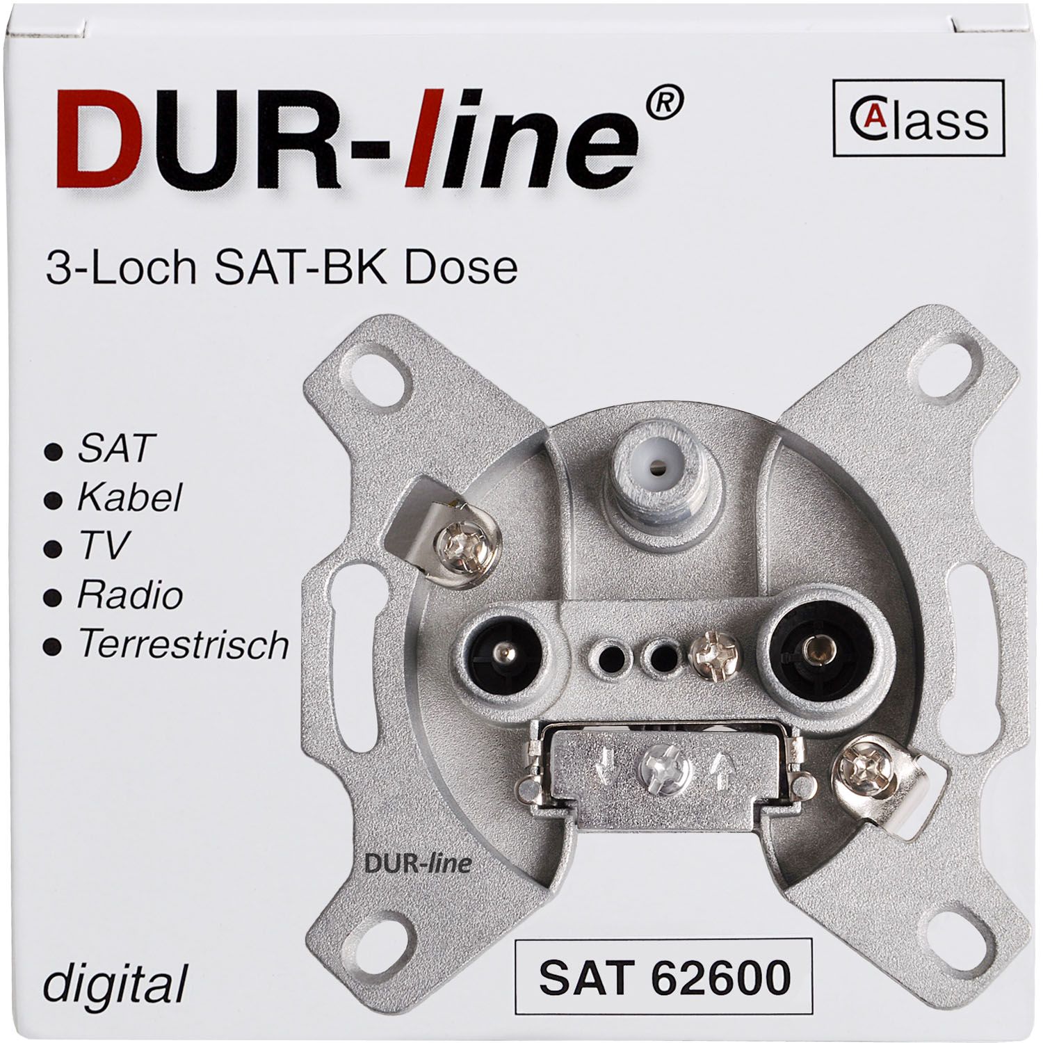 DUR-line DSA 62600 - Sat-Stichleitungsdose SAT | Kabelfernsehen | DVB-T | Radio