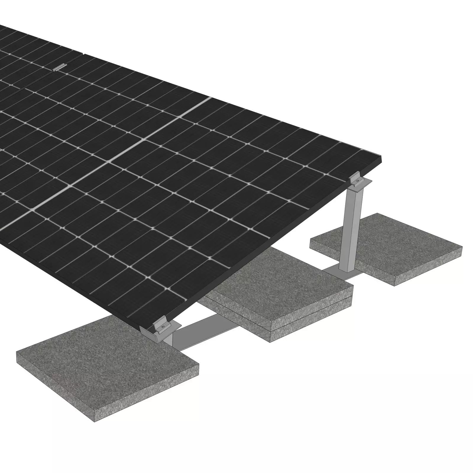 Flachdachhalter für geneigte Montage von PV Modulen