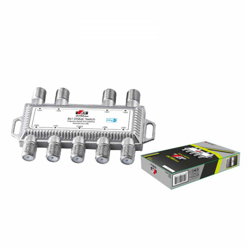 AX Ultra Line DiSEqC Schalter 8/1 8 zu 1 DiSEqC Switch