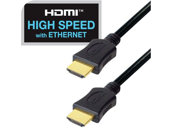 High Speed HDMI Kabel mit Ethernet HDMI Anschluss 1,5 m Schwarz