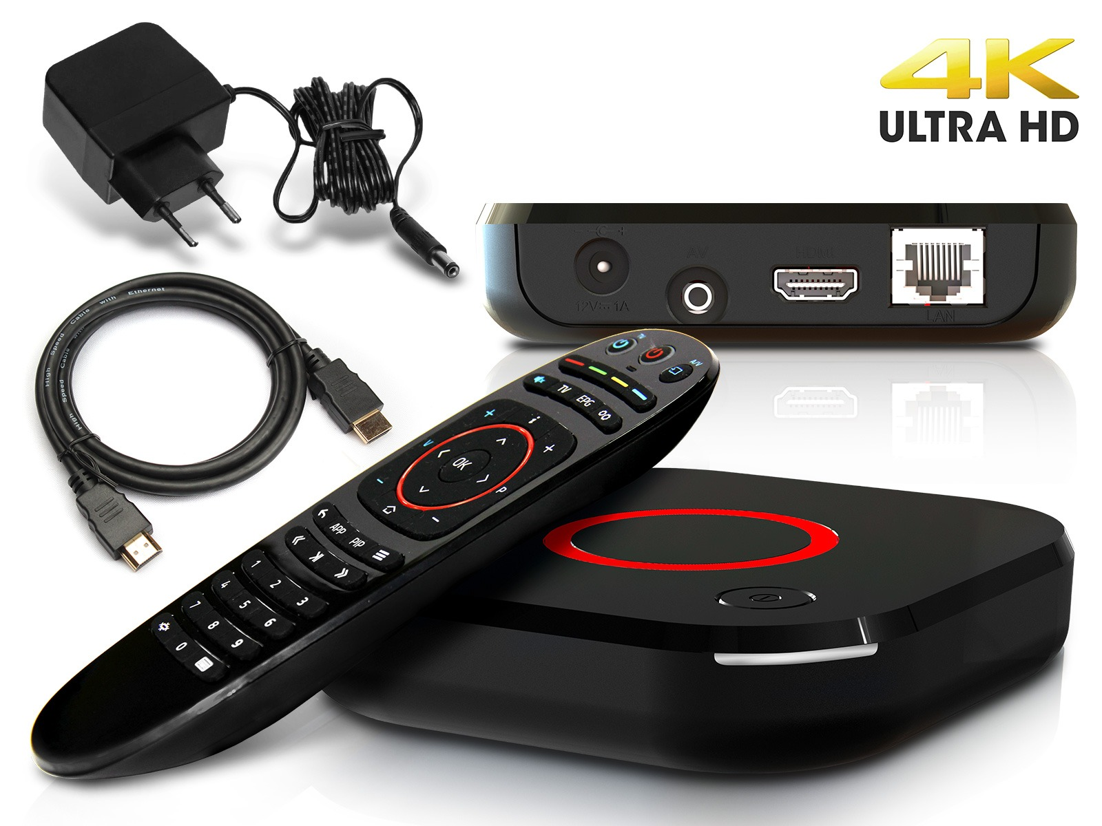 MAG 424 IPTV Receiver SET TOP BOX 4K UHD HEVC H.265 Multimedia Player