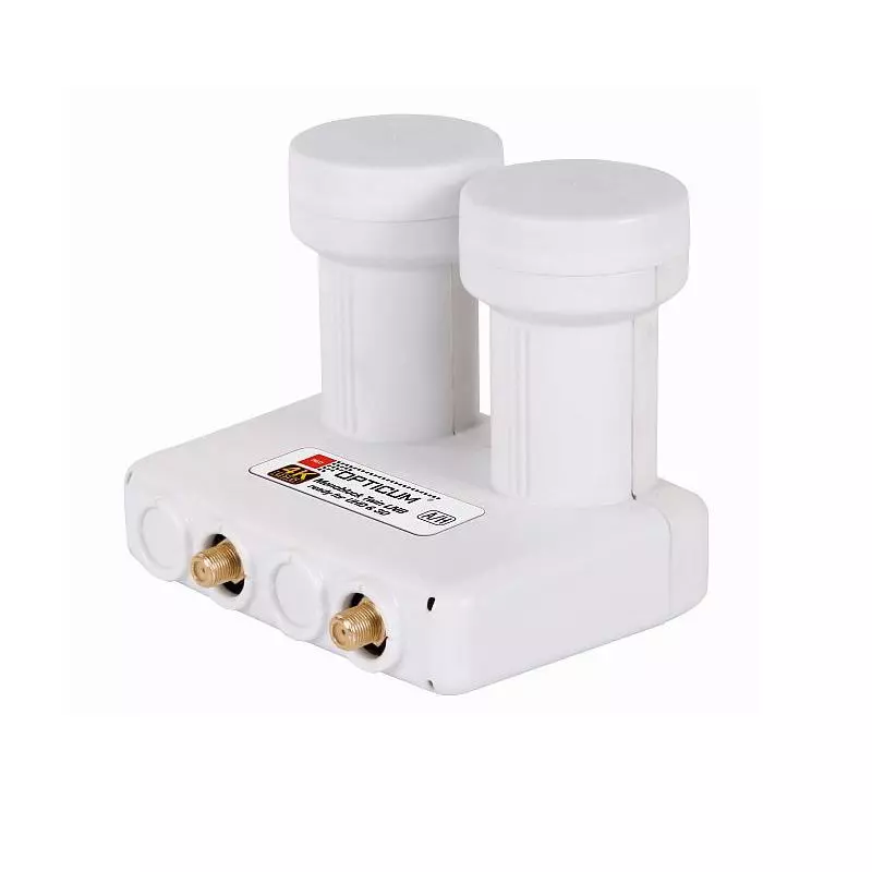 Opticum Premium Monoblock TWIN LNB 0,1dB Astra + Hotbird LMTP-04H 2 Teilnehmer