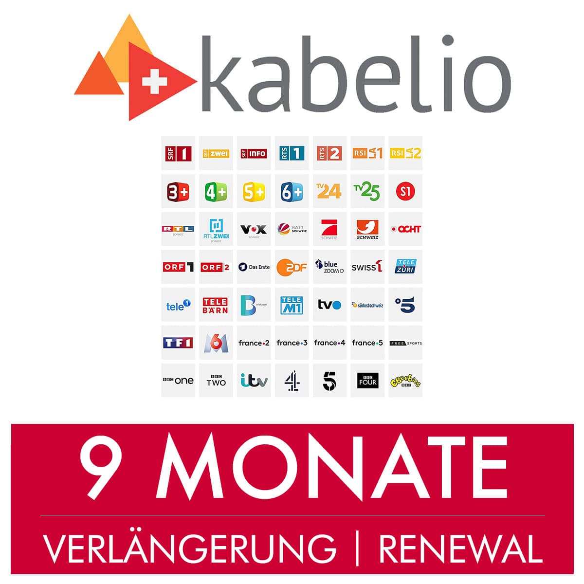 Kabelio Verlängerung Renewal 9 Monate Zugangs Code
