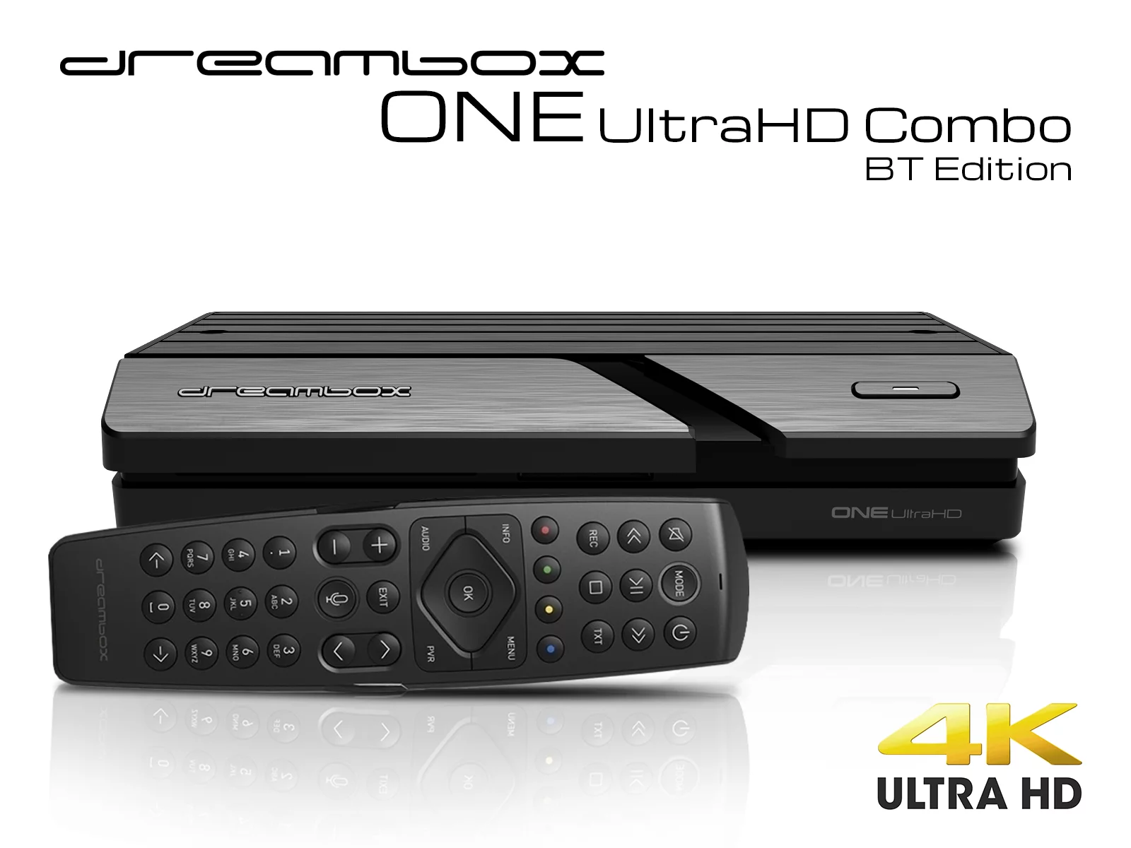 Dreambox One Combo Ultra HD BT 1x DVB-S2X / 1xDVB-C/T2 Tuner 4K 2160p E2 Linux Dual Wifi H.265