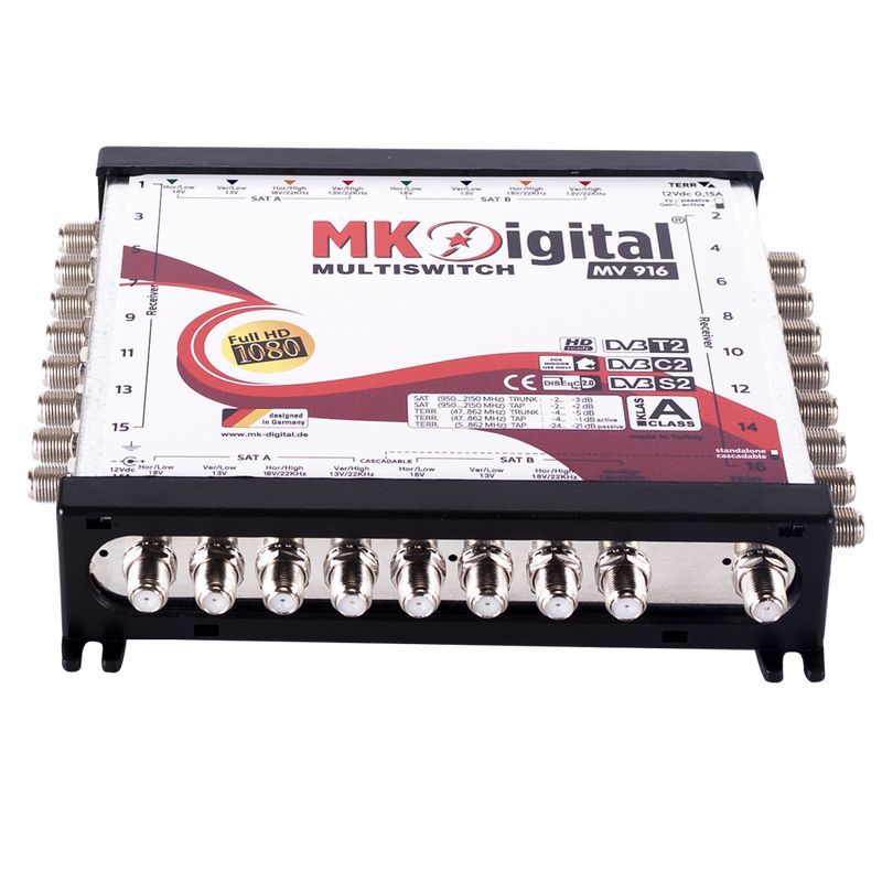 MK Digital MV 916 Multischalter, Multiswitch SAT Verteiler 9 auf 16 kaskadierbar