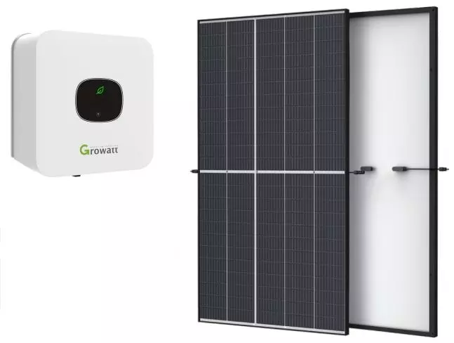 GROWATT 600W BALKONKRAFTWERK KOMPLETTPAKET MODULE + WECHSELRICHTER 600W MINI-PV ANLAGE PHOTOVOLTAIKANLAGE