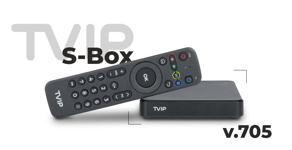 TVIP S-Box v.705 4K UHD Android 11 IP-Receiver (HDR, Dual-WiFi, LAN, Bluetooth, HDMI, USB, MicroSD)