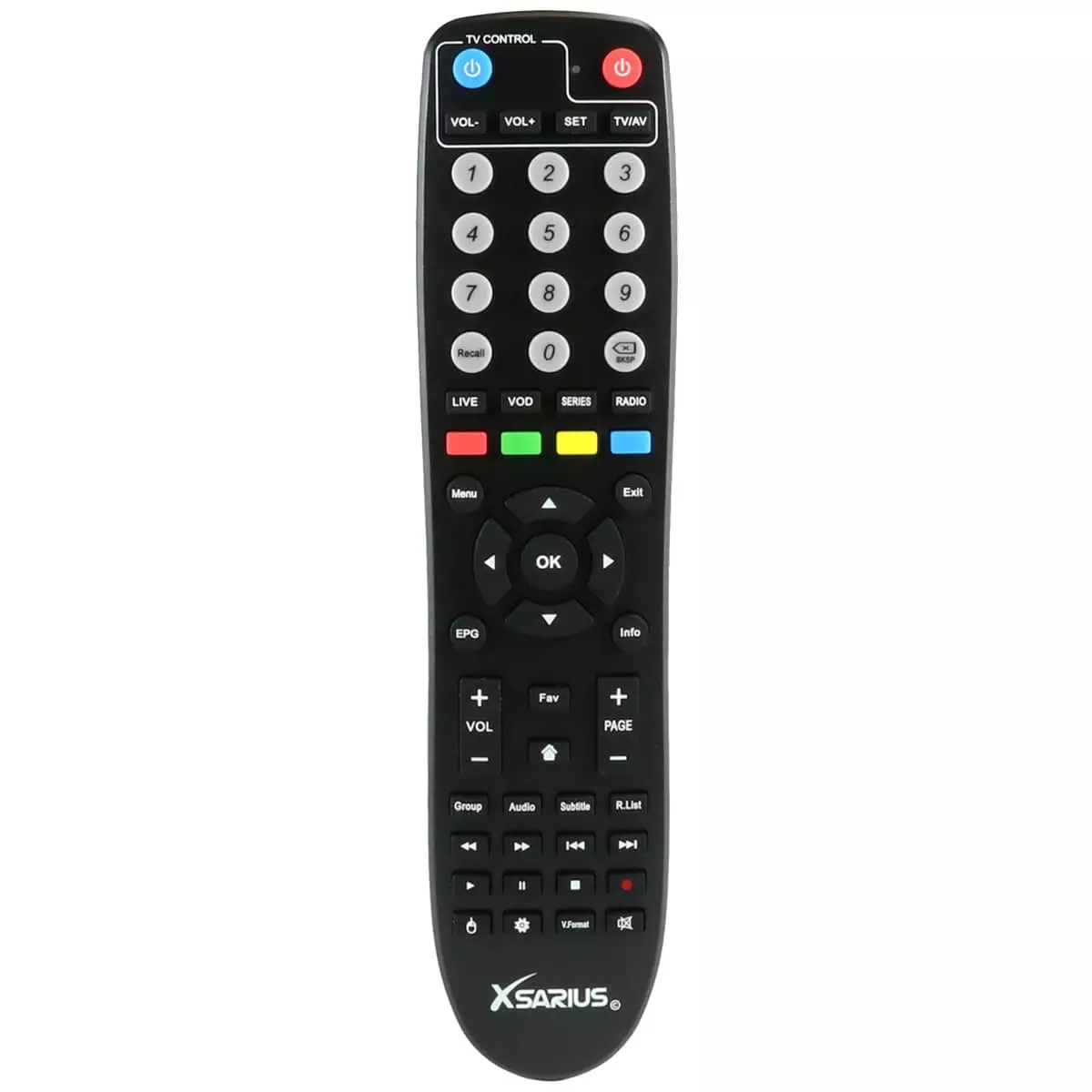 Fernbedienung original für Xsarius Q1/Q2/Q3/Q4 - TV-Programmierfunktion