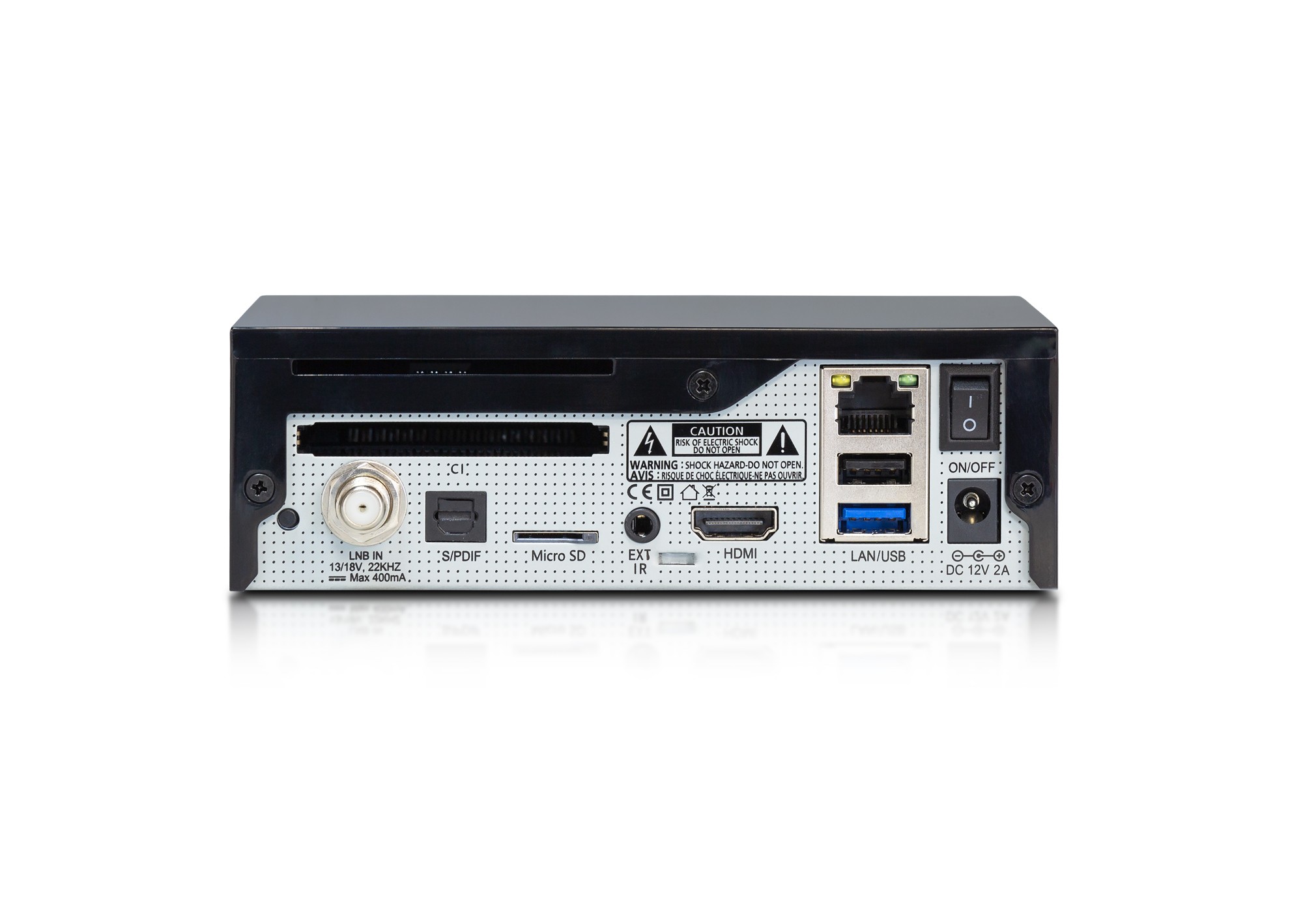 AB PULSe 4K Mini UHD Sat-Receiver (1xDVB-S2X, Linux E2, H.265, CI, LAN, schwarz)