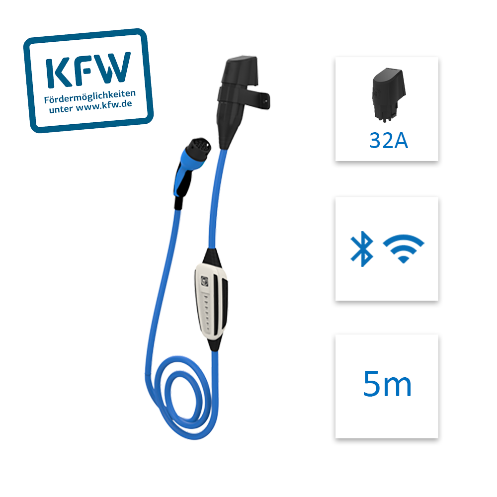NRGkick KfW Max 5m, 22kW, WLAN, Bluetooth, Wandsteckdose 32A, 12501015 (förderfähig)