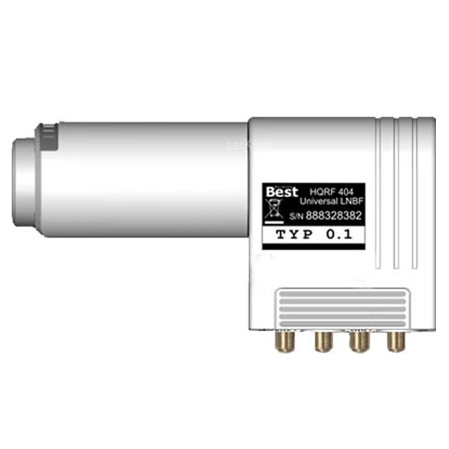 Best HQRF 414 Quattro Lens Straight Feed LNB 0.1dB 3D 4K Ready 3 Grad geeignet