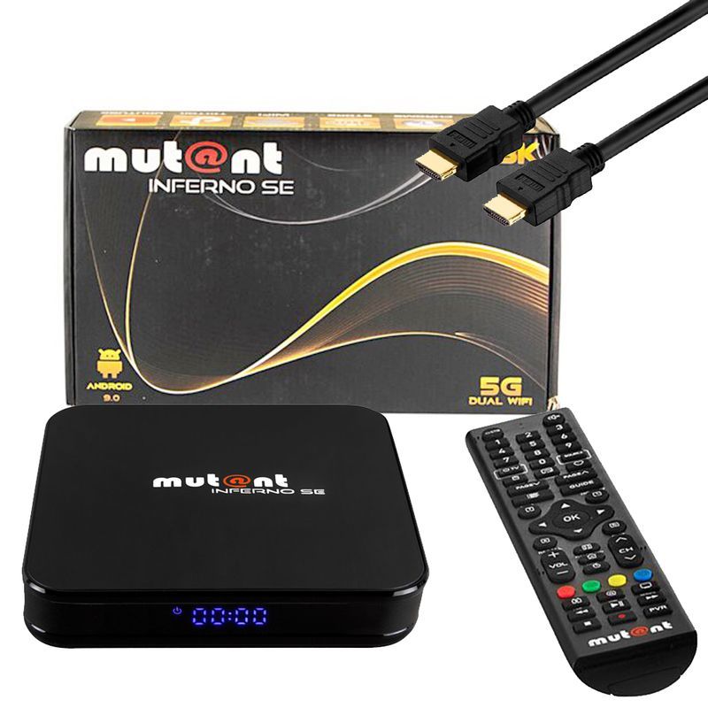 Mutant Inferno SE 8K 30FPS / 4K 60FPS Android 9.0 Dual-WLAN USB HDMI TV IP Receiver