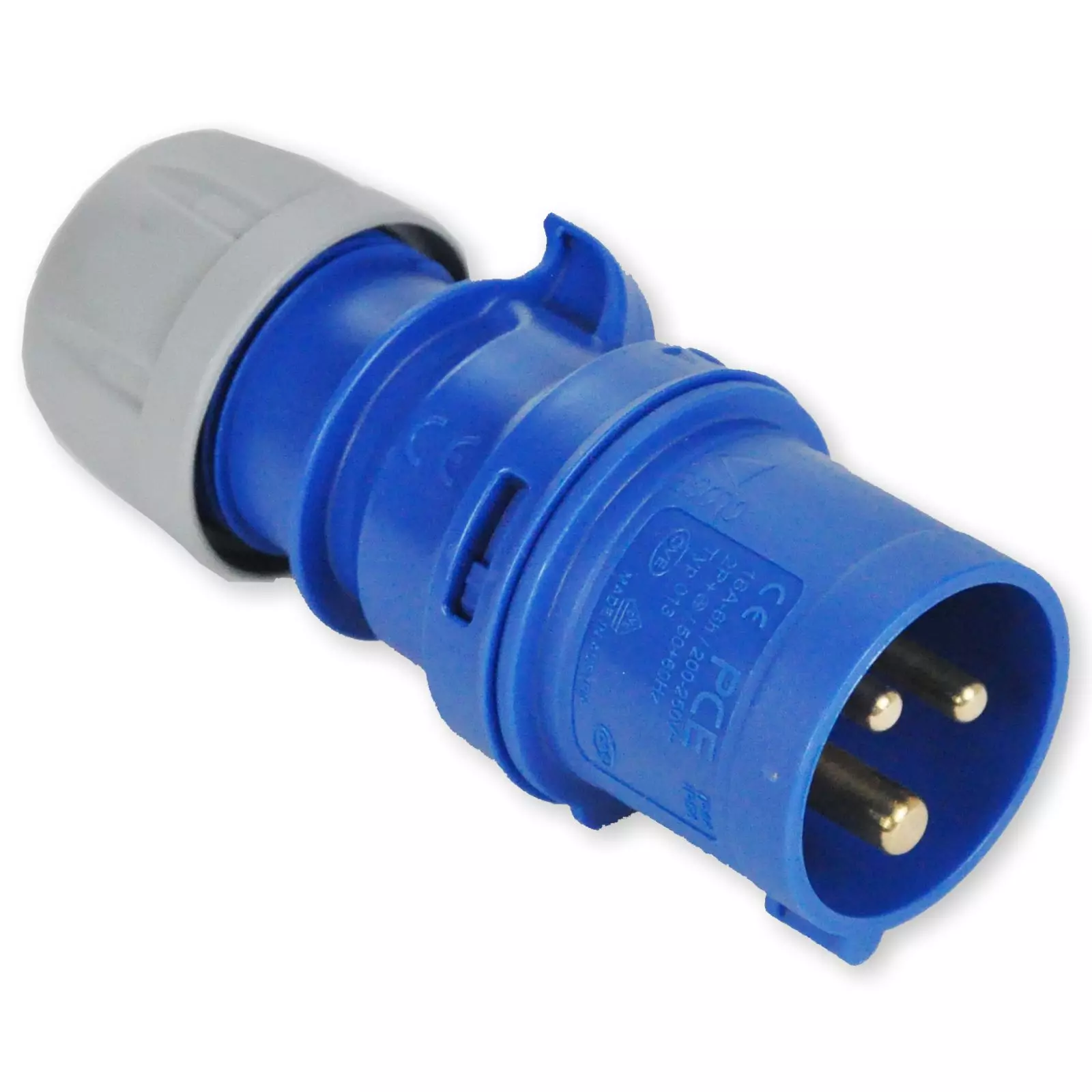 CEE-Stecker, 3-polig, 230V, 16A, blau