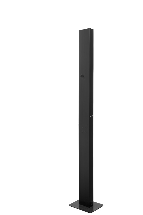 Halter für Ladekabel der Wallbox Stahl Montagezubehör schwarz DELTACO Montagepfosten für Wallbox Typ EV-4120 und EV-4320 145 cm hoch 