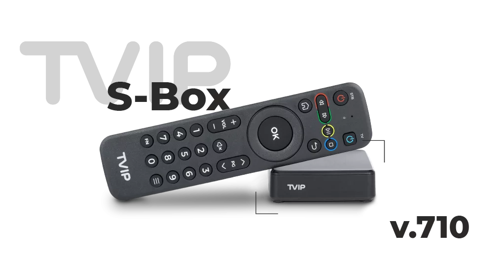 TVIP S-Box v.710 4K UHD Android 11 IP-Receiver (HDR, LAN, Bluetooth, HDMI, USB, MicroSD)