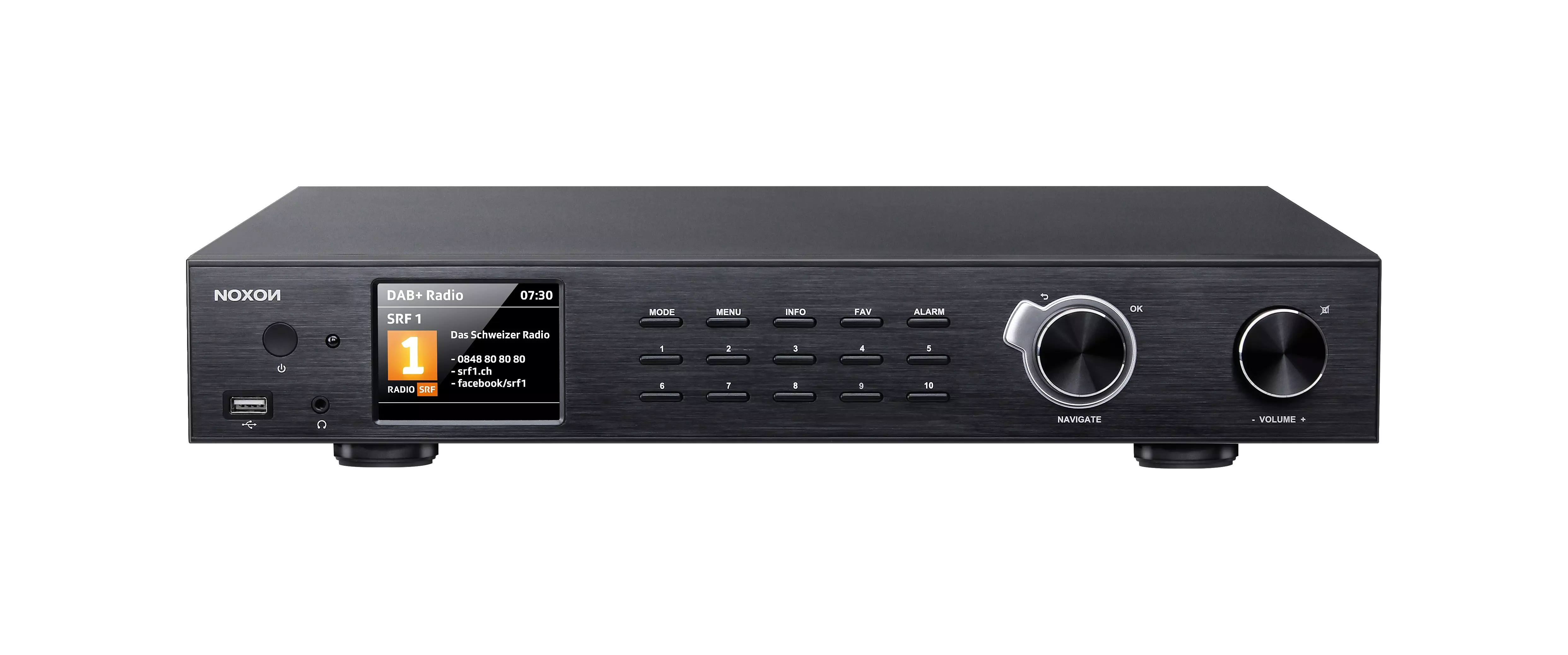 Noxon A 571 schwarz, Internetradio, DAB+, UKW Tuner, Spotify, Bluetooth, USB, LAN + WLAN