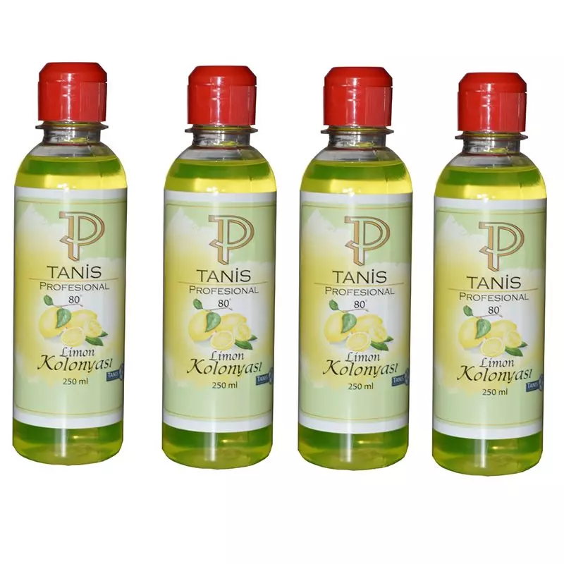 Tanis After Shave Duftwasser Lemon Cologne 80° 4x 250 ml Limon Kolonyasi