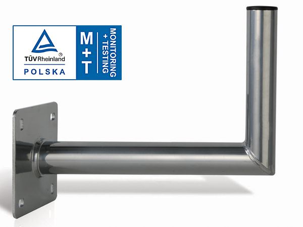 Premium Wandhalter Stahl Verzinkt 50cm Ø50mm TÜV Zertifiziert