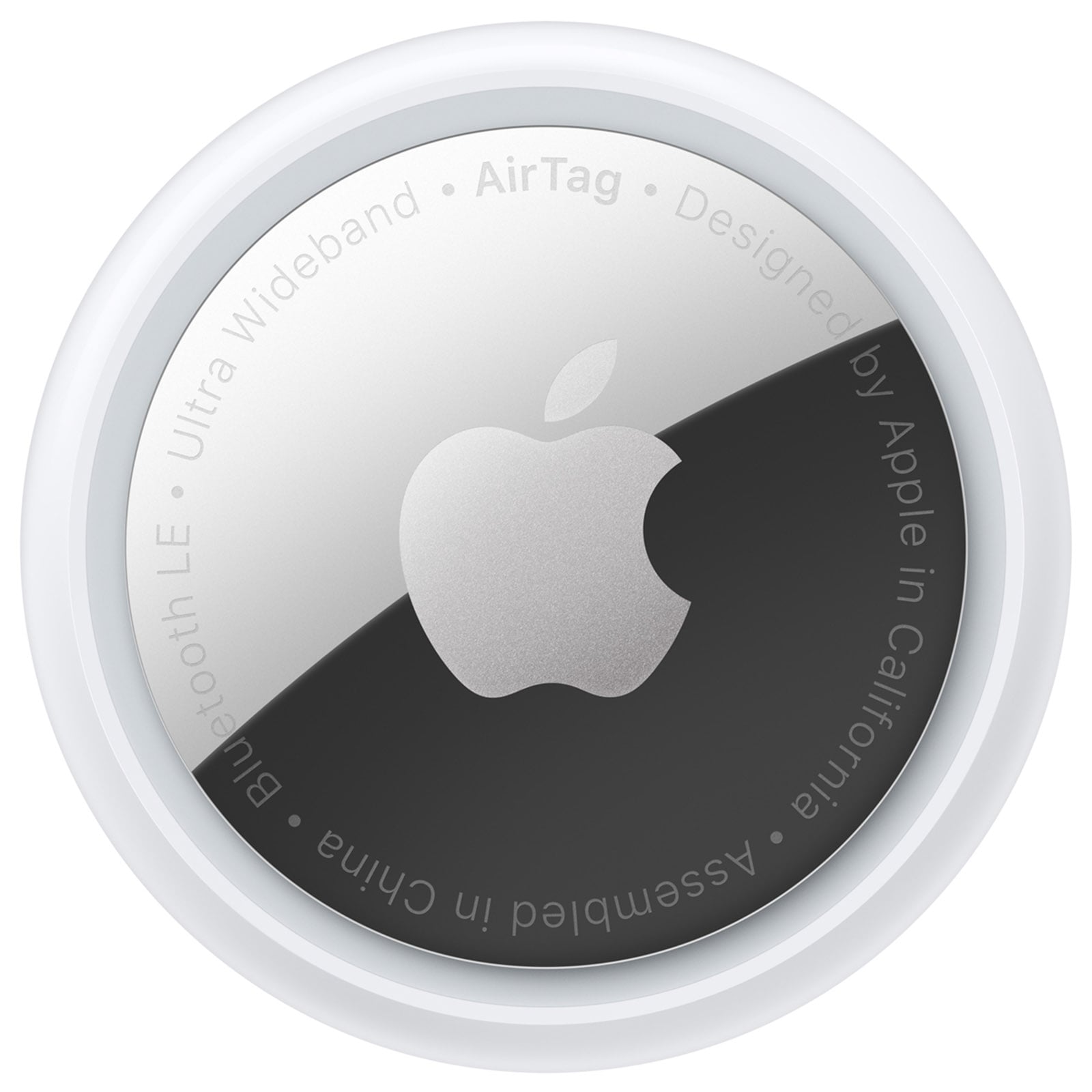 Apple AirTag 4er-Pack (Bluetooth-Tracker, weiss und silber, IP67)