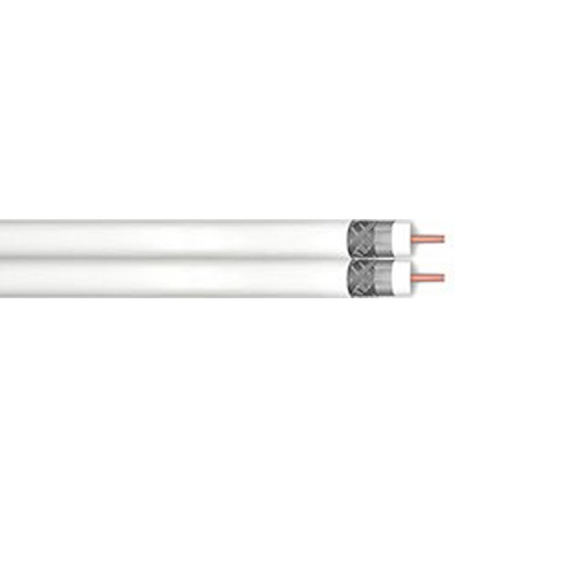 Twin Mini Sat Koax Kabel 0,70 / 4,6 mm Vollkupfer 2-fach abgeschirmt, 100m
