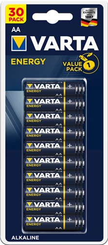 VARTA Batterie AA Energy Alkaline VALUE PACK 30