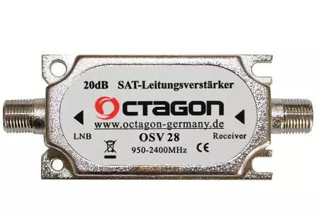 OCTAGON OSV 28 Sat-Leitungsverstärker (Inline Amplifier) 20dB 950-2400MHz