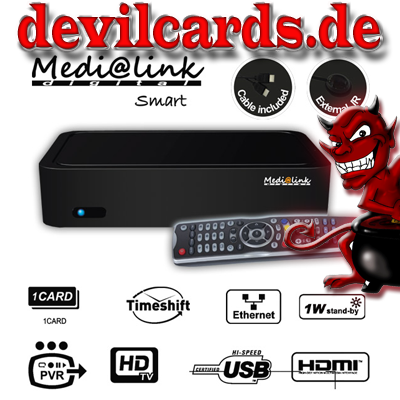 Head Medialink Black Panther Smart HD PVR LAN USB 1x Kartenleser