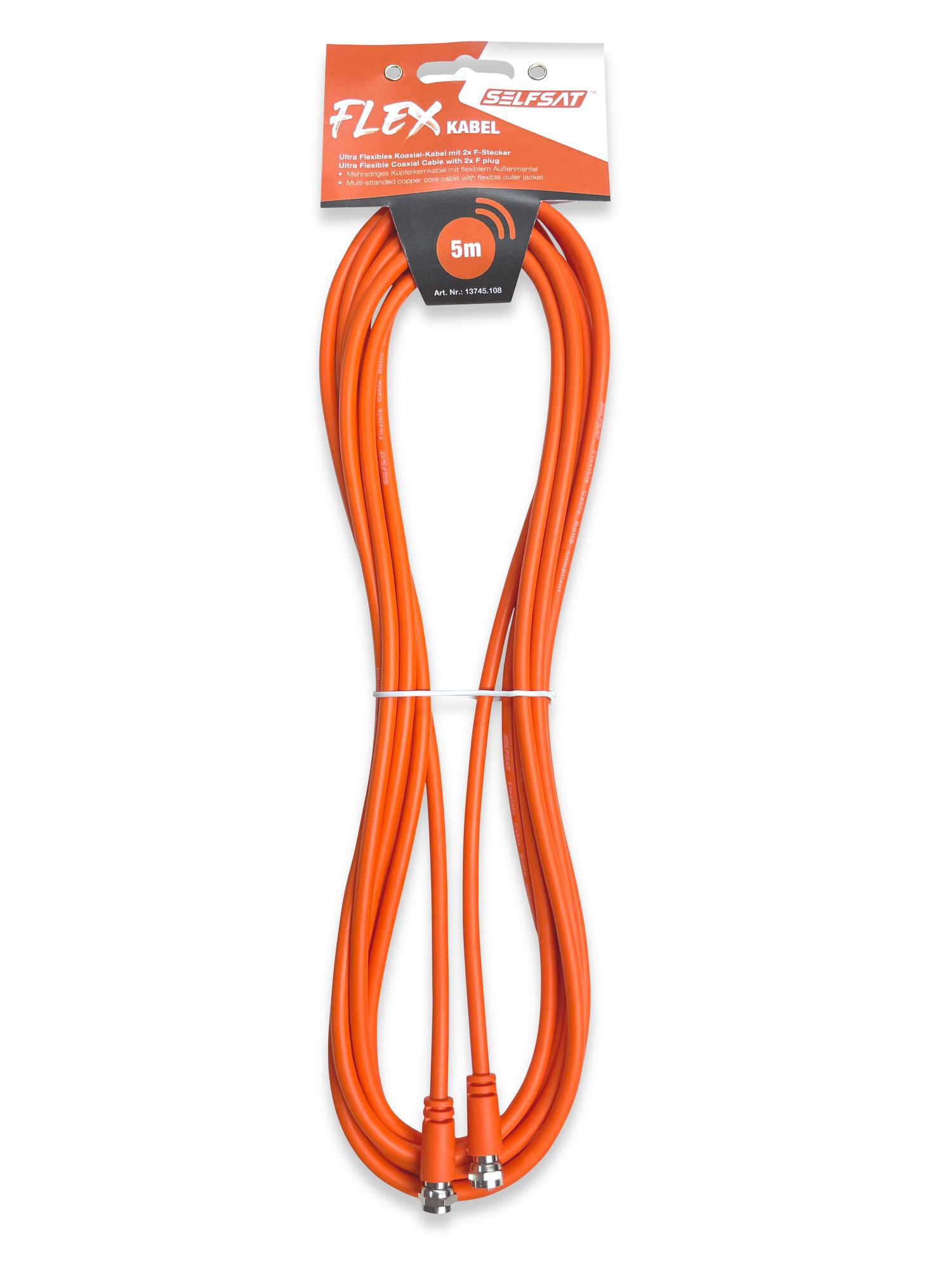 Selfsat Ultra Flexibles Koax-Kabel mit 2 x F-Stecker 1,5-20 Meter - 3,0m