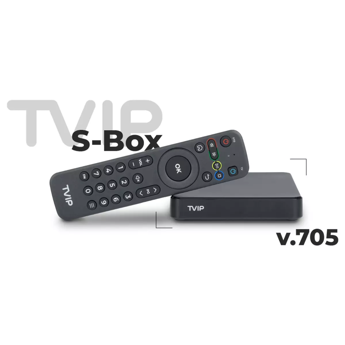 TVIP S-Box v.705 UHD 4K Android 11.0 Multimedia Streamer HDR Dual-WiFi HDMI MicroSD USB Schwarz