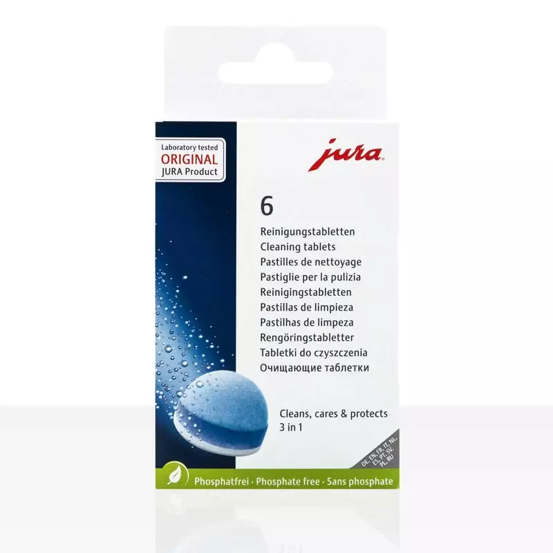 Jura Reinigungstabletten 3-Phasen, 6 x 3,4g, Reinigungs-Tabs