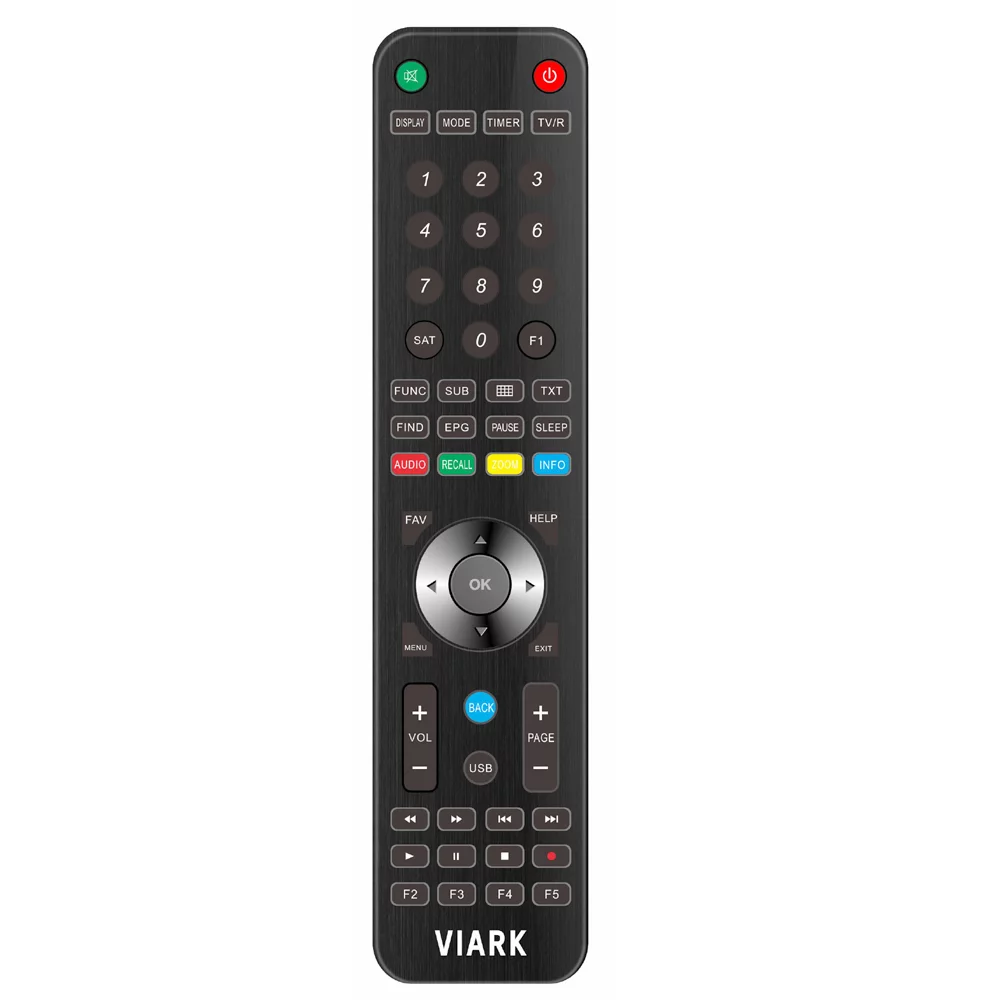 Original Viark Fernbedienung für Vuga / Viark Receiver Schwarz