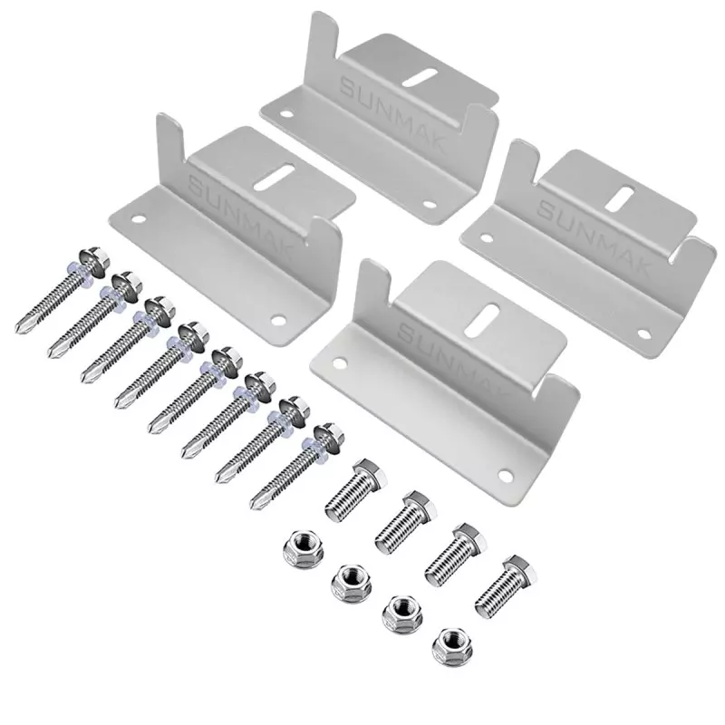 Solarmodul Z-Halter aus Aluminium - Set 4 Stück incl. Befestigungsmaterial