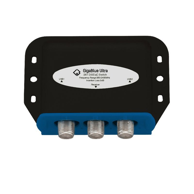 GigaBlue Ultra DiSEqC Schalter 2/1 Wetterschutz SAT Umschalter Switch LNB 4K UHD