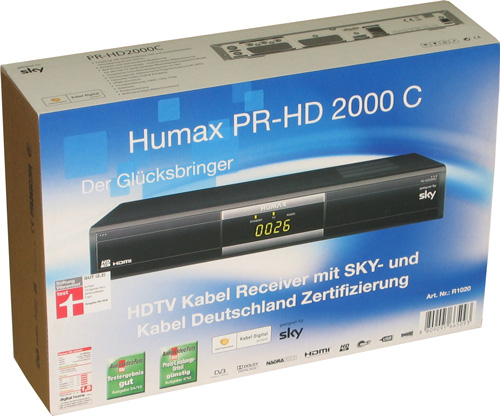 HUMAX PR-HD2000C Digital Kabelreceiver DVB-C HDMI SKY & HD+ KABEL Deutschland 