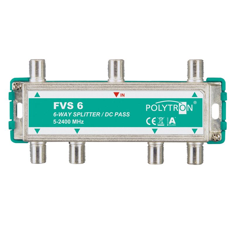 Polytron FVS6 SAT BK Verteiler 6 fach Splitter 5-2400 MHz, Unicable Fähig