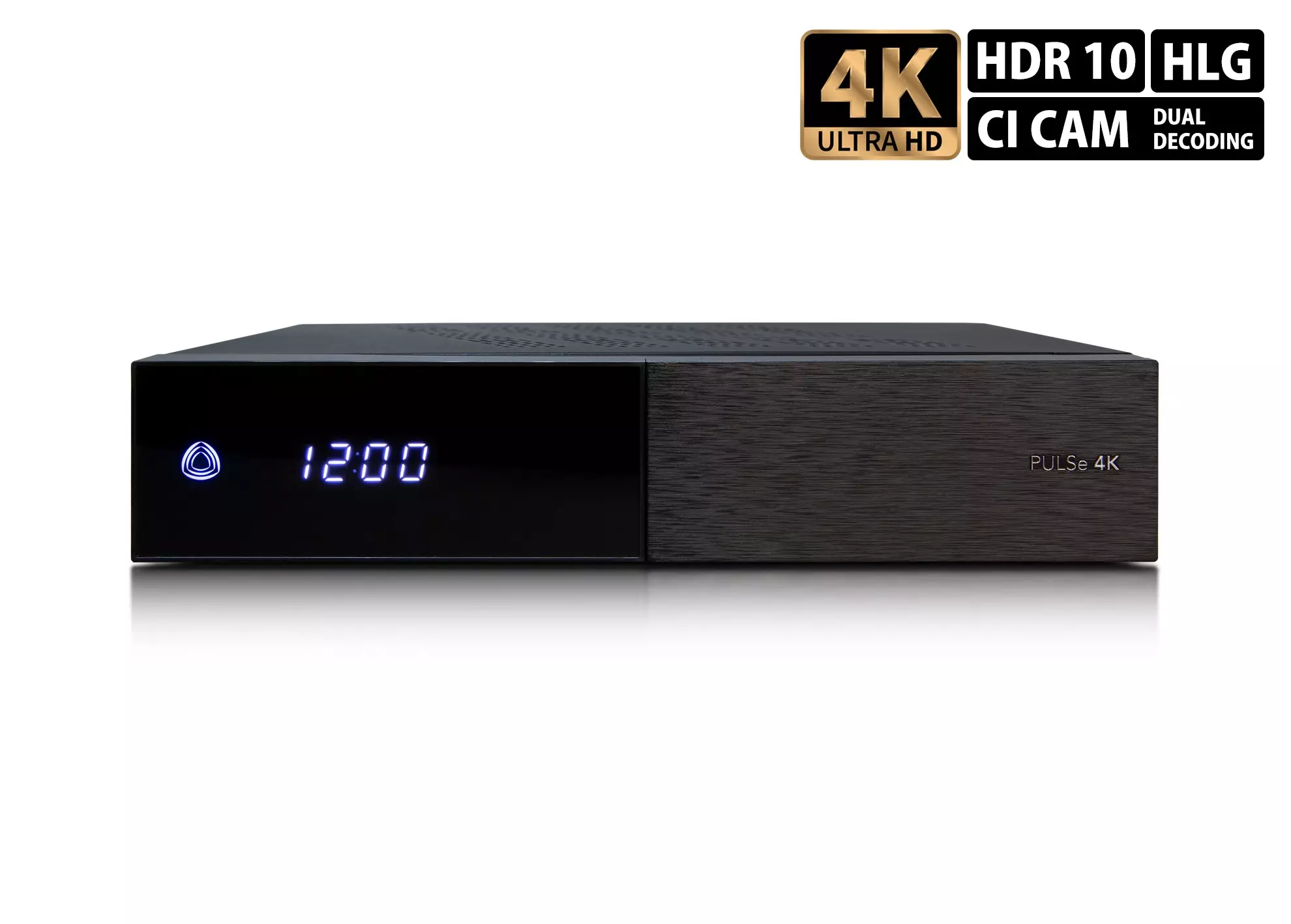 AB PULSe 4K UHD 2xDVB-S2X Sat Receiver (Linux E2, PVR, H.265, HDR10, CI, LAN, schwarz)