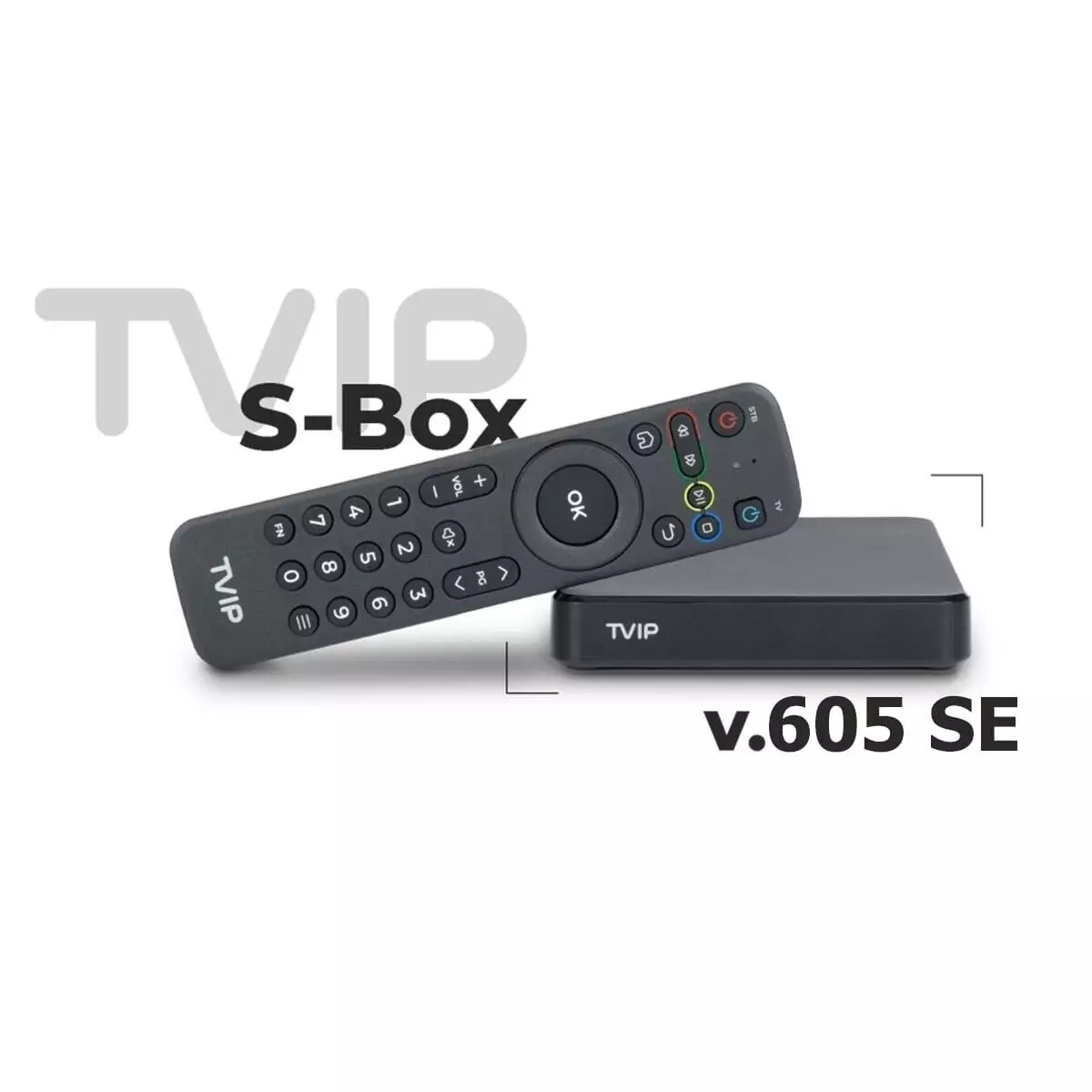 TVIP S-Box v.605 SE 4K UHD Linux IP-Receiver (Dual-WiFi, LAN, Bluetooth, HDMI, USB, MicroSD)