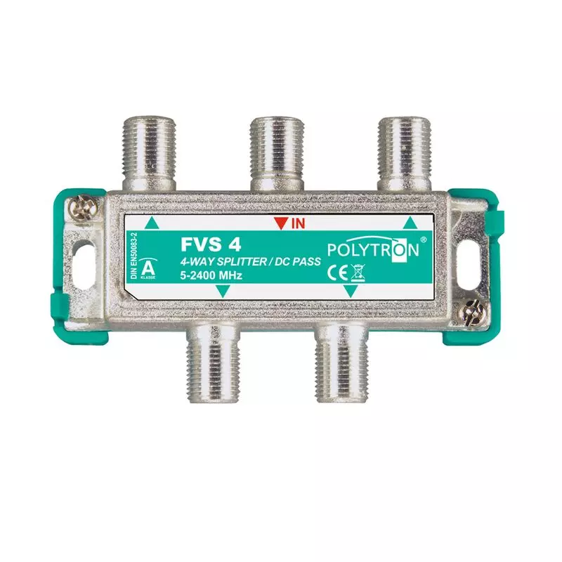 Polytron FVS4 SAT BK Verteiler 4 fach Splitter 5-2400 MHz, Unicable Fähig