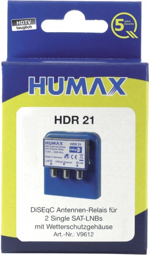 Humax HDR 21 2x1 DiSEqC Schalter mit WSG