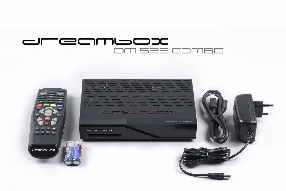 Dreambox DM525 HD Combo 1x DVB-S2 / 1x DVB-C/T2 Tuner PVR ready Full HD 1080p H.265 Linux Receiver
